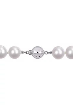 Discount ✨ 18" 9-10MM White Freshwater Pearls & 9-14MM Tahitian Pearl Necklace with 9MM Silver Ball Clasp by Belk & Co. 👏 -DealsBelk & Co. Store Belk 38923