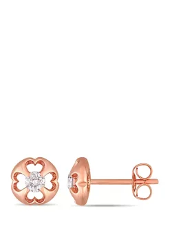 Brand new ๐ 1/4 ct. t.w. Diamond Clover Circular Stud Earrings in 10K Rose Gold by Belk & Co. ๐ 5 Brand new ๐ 1/4 ct. t.w. Diamond Clover Circular Stud Earrings in 10K Rose Gold by Belk & Co. ๐ -DealsBelk & Co. Store Belk 38952