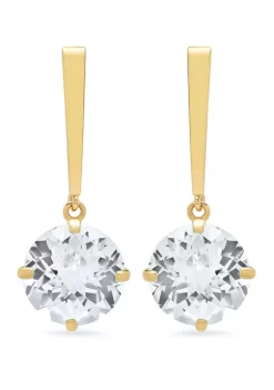 Best reviews of 🤩 White Topaz Drop Earrings by Belk & Co. 🎁