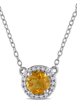 Outlet โญ 1/10 ct. t.w. Diamond and White Citrine Halo Necklace in Sterling Silver by Belk & Co. ๐ 11 Outlet โญ 1/10 ct. t.w. Diamond and White Citrine Halo Necklace in Sterling Silver by Belk & Co. ๐ -DealsBelk & Co. Store Belk 38986
