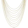 Deals 😀 Multi-Strand Chain Necklace in 18k Yellow Gold Plated Sterling Silver, 18" by Belk & Co. ✨
