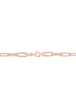 Discount 🧨 6MM Fancy Paperclip Chain Necklace in 18k Rose Gold Plated Sterling Silver, 20" by Belk & Co. 🤩 -DealsBelk & Co. Store Belk 39020