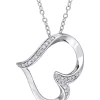 Wholesale 🌟 1/10 ct. t.w. Diamond Heart Pendant With Chain In Sterling Silver by Belk & Co. 😉