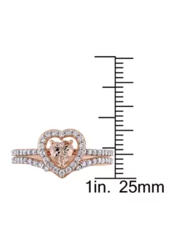 Outlet ⭐ 1/2 ct. t.w. Morganite and 1/2 ct. t.w. Diamond Halo Interlocking Bridal Ring Set in 10k Rose Gold by Belk & Co. 🤩 9 Outlet ⭐ 1/2 ct. t.w. Morganite and 1/2 ct. t.w. Diamond Halo Interlocking Bridal Ring Set in 10k Rose Gold by Belk & Co. 🤩 -DealsBelk & Co. Store Belk 3904