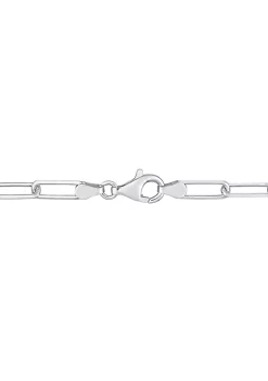 New 🔥 5MM Diamond Cut Paperclip Chain Anklet in Sterling Silver, 9" by Belk & Co. 👏 -DealsBelk & Co. Store Belk 39068