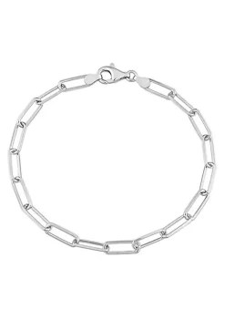 New 🔥 5MM Diamond Cut Paperclip Chain Anklet in Sterling Silver, 9" by Belk & Co. 👏 -DealsBelk & Co. Store Belk 39069