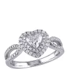 Cheapest 🎁 1 ct. t.w. Diamond Double Halo Heart Engagement Ring by Belk & Co. 🎁