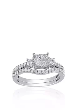 Promo ⭐ 1 ct. t.w. Diamond Bridal Set in 14k White Gold by Belk & Co. ⭐