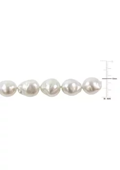 Budget 🤩 10-13 MM Natural Shape White South Sea Pearl Strand Necklace with 14k Yellow Gold Clasp by Belk & Co. 🎉 -DealsBelk & Co. Store Belk 39101