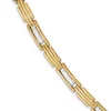 Deals 🌟 Mens 14K Two-tone Gold Polished 8.5-Inch Bracelet by Belk & Co. ✨