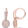 Cheap ⭐ 1/2 ct. t.w. Diamond Vintage Halo Drop Earring in 10K Rose Gold by Belk & Co. 🎉