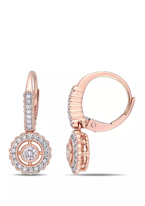 Cheap โญ 1/2 ct. t.w. Diamond Vintage Halo Drop Earring in 10K Rose Gold by Belk & Co. ๐ 3 Cheap โญ 1/2 ct. t.w. Diamond Vintage Halo Drop Earring in 10K Rose Gold by Belk & Co. ๐ - Image 3