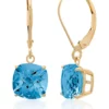 Discount 💯 10k Yellow Gold London Blue Topaz Earrings by Belk & Co. 💯