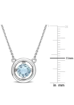 Best Sale 😍 3/4 ct. t.g.w. Aquamarine Pendant with Chain in 14K White Gold by Belk & Co. 😉 -DealsBelk & Co. Store Belk 39167