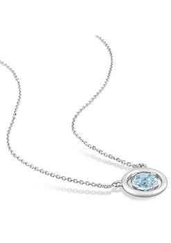 Best Sale 😍 3/4 ct. t.g.w. Aquamarine Pendant with Chain in 14K White Gold by Belk & Co. 😉 -DealsBelk & Co. Store Belk 39168