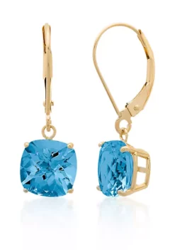 Discount 💯 10k Yellow Gold London Blue Topaz Earrings by Belk & Co. 💯 -DealsBelk & Co. Store Belk 3917