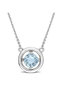Best Sale 😍 3/4 ct. t.g.w. Aquamarine Pendant with Chain in 14K White Gold by Belk & Co. 😉 -DealsBelk & Co. Store Belk 39170