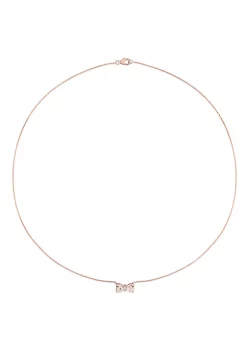 Hot Sale 🧨 1 ct. t.g.w. Morganite and Diamond Accent Bow Necklace in 10K Rose Gold by Belk & Co. 🤩 -DealsBelk & Co. Store Belk 39193