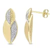 Best reviews of 🌟 1/10 ct. t.w. Diamond Leaf Earrings in 10K Yellow Gold by Belk & Co. 😍
