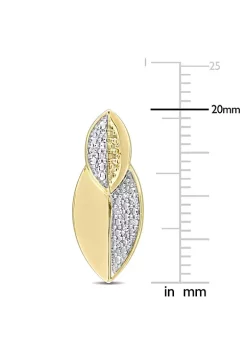 Best reviews of 🌟 1/10 ct. t.w. Diamond Leaf Earrings in 10K Yellow Gold by Belk & Co. 😍 -DealsBelk & Co. Store Belk 39246