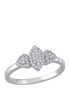 Brand new 🎁 Diamond Marquise and Heart Shaped Cluster Ring in Sterling Silver by Belk & Co. 🔥 -DealsBelk & Co. Store Belk 39255