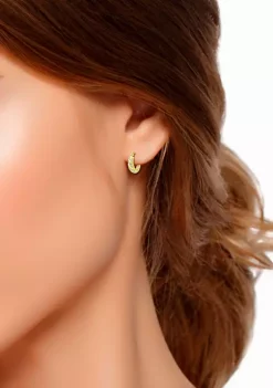 Coupon ✨ 1/5 ct. t.w. Diamond Hoop Earrings, 18kt Gold over Sterling Silver by Belk & Co. 🔔 -DealsBelk & Co. Store Belk 39263