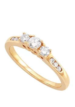 Discount ❤️ 1/10 ct. t.w. Diamond Ring in 14K Yellow Gold by Belk & Co. 🛒 -DealsBelk & Co. Store Belk 39268