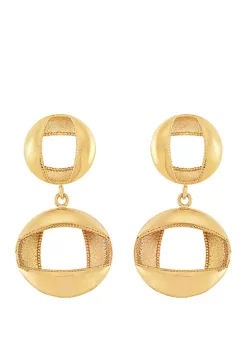 Promo 😍 Double Circle Drop Earrings by Belk & Co. 🔔