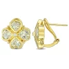 Best deal 🧨 3.22 ct. t.g.w. Green Quartz Floral Earrings in Yellow Plated Sterling Silver by Belk & Co. 💯
