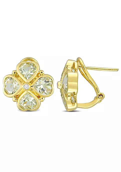 Best deal ๐งจ 3.22 ct. t.g.w. Green Quartz Floral Earrings in Yellow Plated Sterling Silver by Belk & Co. ๐ฏ 5 Best deal ๐งจ 3.22 ct. t.g.w. Green Quartz Floral Earrings in Yellow Plated Sterling Silver by Belk & Co. ๐ฏ - Image 5