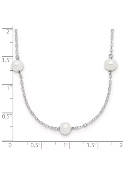 Top 10 👍 Sterling Silver Rhodium-plated Freshwater Cultured Pearl Necklace by Belk & Co. 😍 -DealsBelk & Co. Store Belk 39320