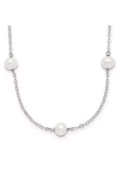 Top 10 👍 Sterling Silver Rhodium-plated Freshwater Cultured Pearl Necklace by Belk & Co. 😍 -DealsBelk & Co. Store Belk 39322