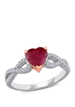 Best Sale โ๏ธ 1.75 ct. t.w. Ruby and 1/4 ct. t.w. Diamond Heart Infinity Ring in 14K White and Rose Gold by Belk & Co. ๐ 5 Best Sale โ๏ธ 1.75 ct. t.w. Ruby and 1/4 ct. t.w. Diamond Heart Infinity Ring in 14K White and Rose Gold by Belk & Co. ๐ -DealsBelk & Co. Store Belk 39353