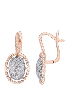 Best Pirce ⭐ 2/5 ct. t.w. Diamond Cluster Halo Earrings in 18K Two Tone Gold by Belk & Co. 👏 -DealsBelk & Co. Store Belk 39361