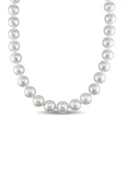 Flash Sale 😀 10 -12 MM South Sea Pearl Strand Necklace with 14k White Gold Clasp by Belk & Co. 🌟 -DealsBelk & Co. Store Belk 39367