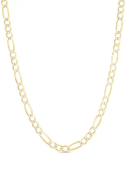 Hot Sale 🛒 14KY PAVE FIGARO CHAIN by Belk & Co. ⌛