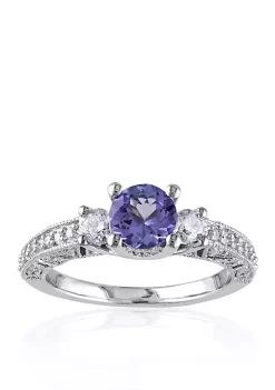 Best Pirce 🌟 14k White Gold Tanzanite and Diamond Ring by Belk & Co. 🔔 -DealsBelk & Co. Store Belk 39393