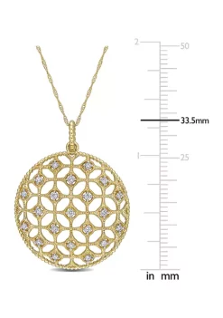Best reviews of 😀 1/4 ct. t.w. Diamond Lace Pendant with Chain in 14K Yellow Gold by Belk & Co. 🤩 -DealsBelk & Co. Store Belk 39416