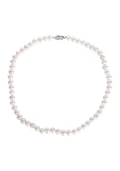New ⌛ 6.5-7MM Cultured Freshwater Pearl 16" Strand Necklace with Sterling Silver Clasp by Belk & Co. 😍 -DealsBelk & Co. Store Belk 3944