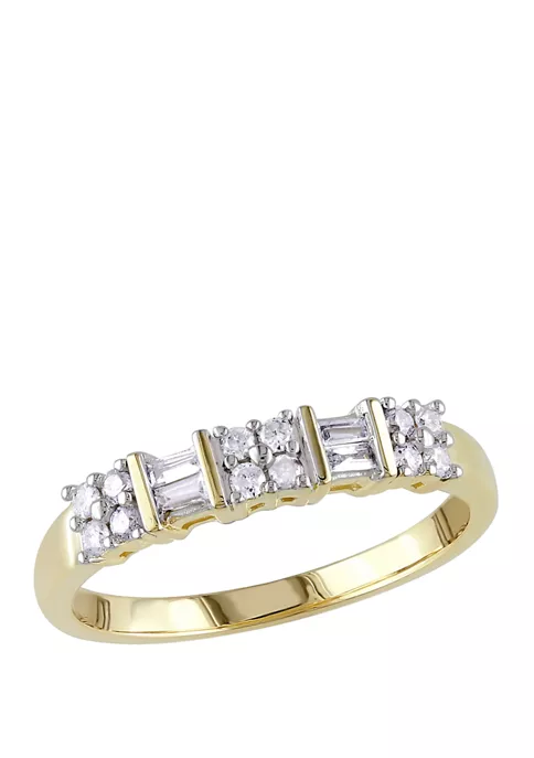 Cheap ๐ฏ 1/4 ct. t.w. Baguette and Round Diamond Anniversary Band in 10k Yellow Gold by Belk & Co. โ 1 Cheap ๐ฏ 1/4 ct. t.w. Baguette and Round Diamond Anniversary Band in 10k Yellow Gold by Belk & Co. โ