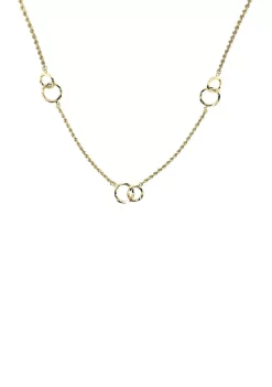 Best Pirce โจ Grad Interlock Circle Station Necklace in 10K Yellow Gold by Belk & Co. โค๏ธ