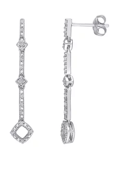Coupon 🔥 1/6 ct. t.w. Diamond Dangle Earrings in 10K White Gold by Belk & Co. 🎁 -DealsBelk & Co. Store Belk 39474