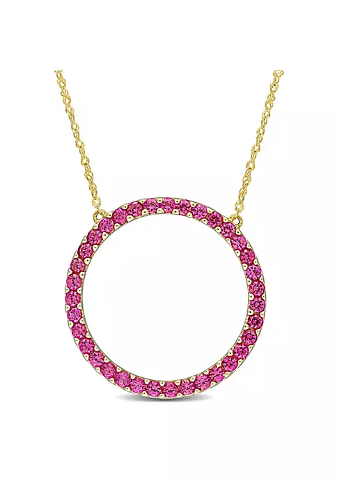 New ๐ Lab Created 1.75 ct. t.g.w. Created Ruby Open Circle Pendant with Chain in 10K Yellow Gold by Belk & Co. ๐งจ 1 New ๐ Lab Created 1.75 ct. t.g.w. Created Ruby Open Circle Pendant with Chain in 10K Yellow Gold by Belk & Co. ๐งจ