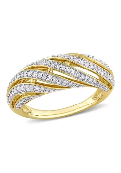 Discount ✨ 1/2 ct. t.w. Diamond Swirl Design Ring in 14K Yellow Gold by Belk & Co. 🧨