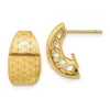 Best deal 🎁 14K Yellow Gold Polished and Textured Earrings by Belk & Co. 👍
