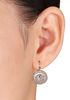 Brand new 🔔 1/2 ct. t.w. Diamond Vintage Halo Earrings in 14K Two Tone Gold by Belk & Co. 🔥 -DealsBelk & Co. Store Belk 39492