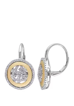Brand new 🔔 1/2 ct. t.w. Diamond Vintage Halo Earrings in 14K Two Tone Gold by Belk & Co. 🔥 -DealsBelk & Co. Store Belk 39493