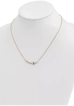 Cheap 💯 14K Two Tone Heart Bar Necklace by Belk & Co. 💯 -DealsBelk & Co. Store Belk 39503