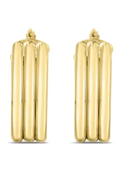 Promo ✔️ 14KY OVAL 3-ROW HOOP EARRING by Belk & Co. 😉 -DealsBelk & Co. Store Belk 39520