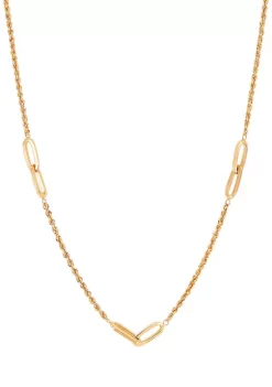Brand new 🔔 Oval Intertwined Station Necklace in 10K Yellow Gold by Belk & Co. 🧨 -DealsBelk & Co. Store Belk 39523